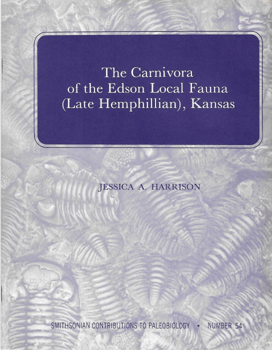 Harrison, J.A. - The Carnivora of the Edson Local Fauna (Late Hemphillian), Kansas