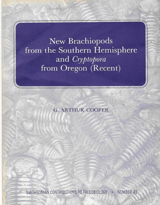 Cooper, G.A. - New Brachiopods from the Southern Hemisphere and Cryptopora from Oregon (recent)