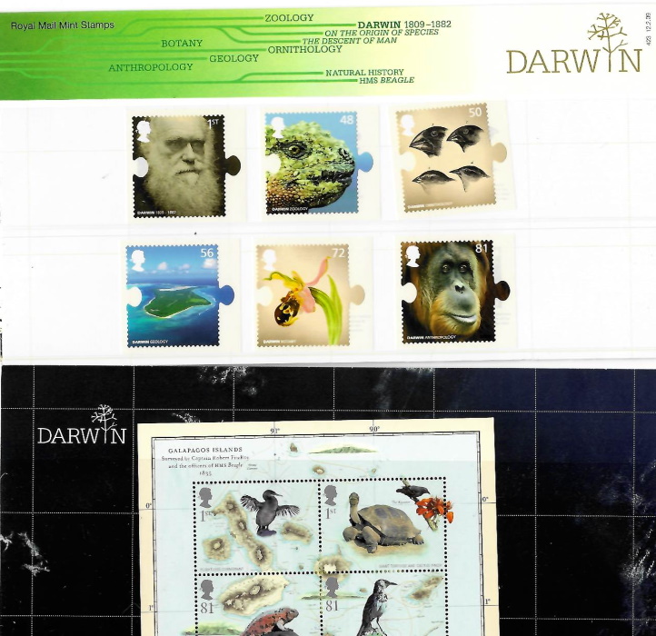 - Royal Mail Mint Stamps Darwin Galapagos 2009