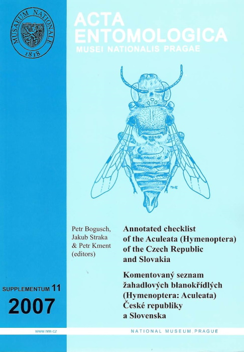 Bogsch, P.; Straka, J.; Kment, P. (Eds) - Annotated checklist of the Aculeata (Hymenoptera) of the Czech Republic and Slovakia