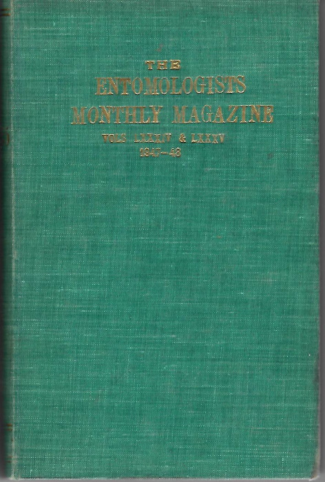 Benson, R.B.; Blair, K.G.; Champion, H.G. et al. (Eds) - Entomologist's Monthly Magazine Vols 84-85 (1947-48)