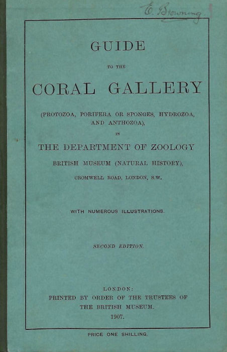 Kirkpatrick, R.; Bell, F.J. - Guide to the Coral Gallery  (Protoza, Porifera or Sponges, Hydrozoa and Anthozoa) in the Department of Zoology, British Museum (Natural History)