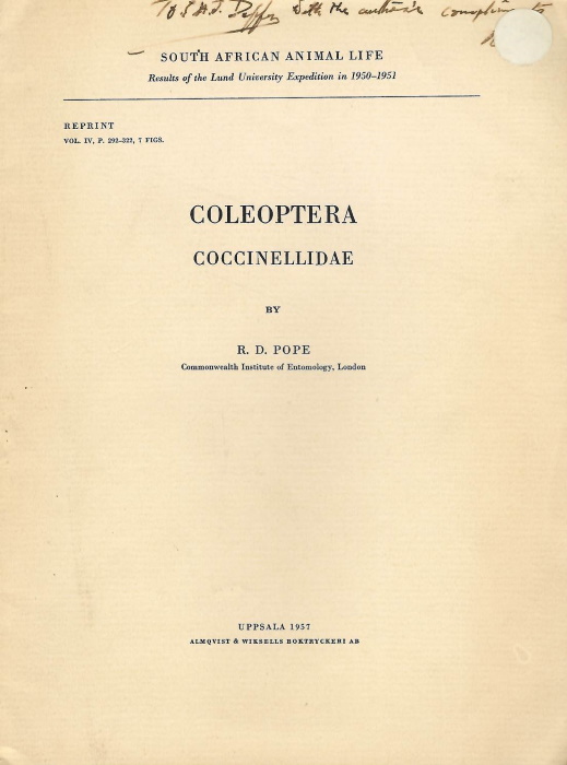 Pope, R.D. - Coleoptera: Coccinellidae