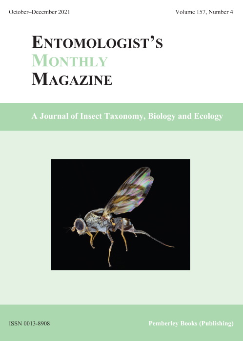  - Entomologist's Monthly Magazine Vol. 157 Part 4 (2021)