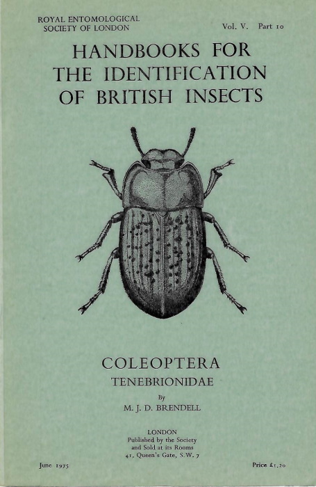 Brendell, M.J.D. - Tenebrionidae (Handbooks for the Identification of British Insects 5/10)