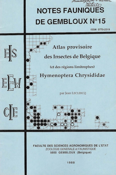 Leclercq, J. - Atlas provisoire des Insectes de Belgique ( et des rgions limitrophes) Hymenoptera Chrysididae