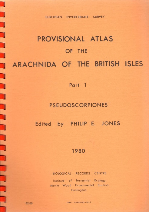 Jones, P.E. (Ed.) - Provisional Atlas of the Arachnida of the British Isles. Part 1: Pseudoscorpiones