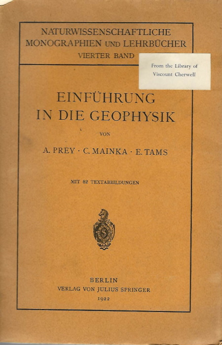Prey, A.; Mainka, C.; Tams, E. - Einfhrung in die Geophysik