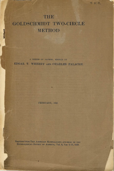 Wherry, E.T,; Palache, C. - The Goldschmidt two-circle method