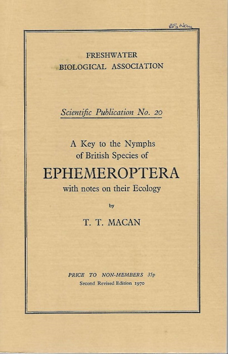 Macan, T.T. - A Key to the Nymphs of the British Species of Ephemeroptera: with notes on their Ecology