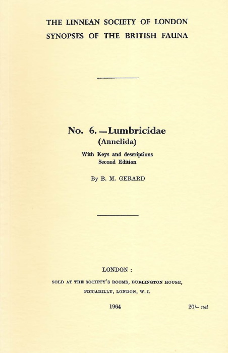 Gerard, B.M. - Synopsis of the British Lumbricidae