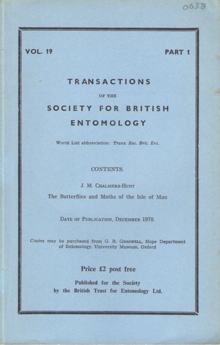 Chalmers-Hunt, J.M. - The Butterflies and Moths of the Isle of Man