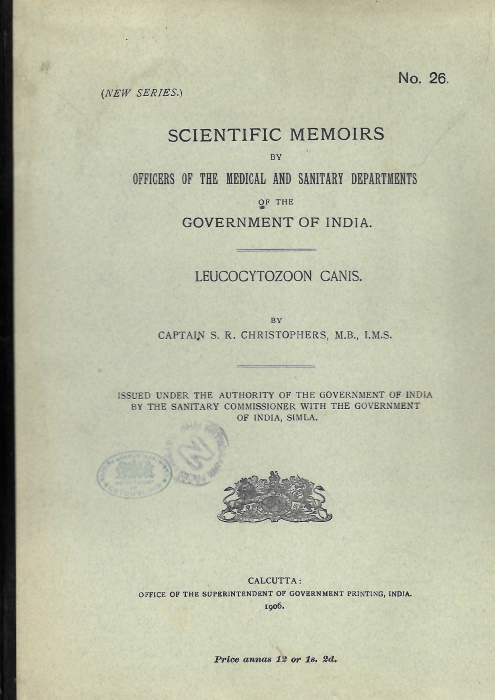 Christophers, S.R. - Leucocytozoon canis