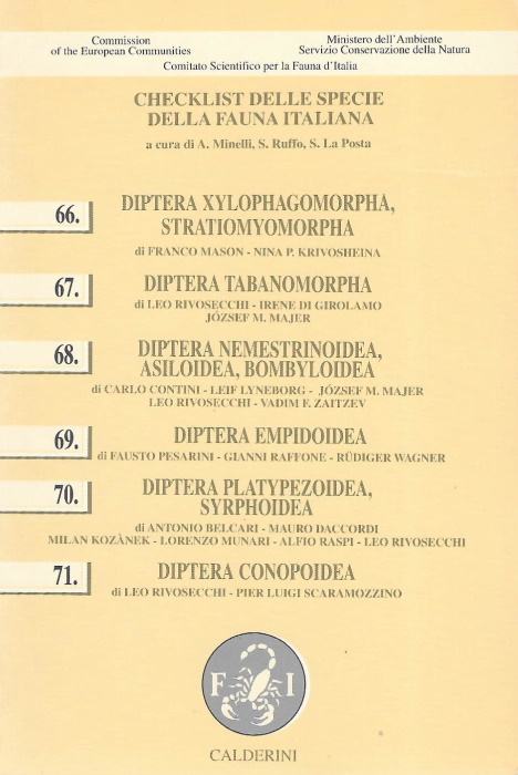 Minelli, A.; Ruffo, S.; La Posta, S. (Eds) - Checklist delle Specie della Fauna Italiana 66-78. Diptera