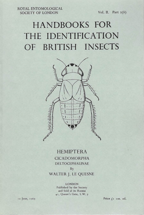 Le Quesne, W.J. - Hemiptera Cicadomorpha Deltocephalinae (Handbooks for the Identification of British Insect 2/2b)