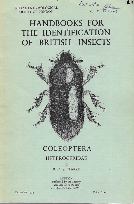 Clarke, R.O.S. - Heteroceridae (Handbooks for the Identification of British Insects 5/2c)