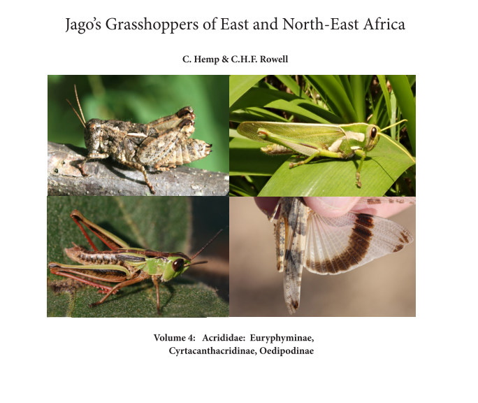 Hemp, C.; Rowell, H. - Jago's Grasshoppers of East and North East Africa Vol. 4: Acrididae: Euryphyminae, Cyrtacanthacridinae, Oedipodinae