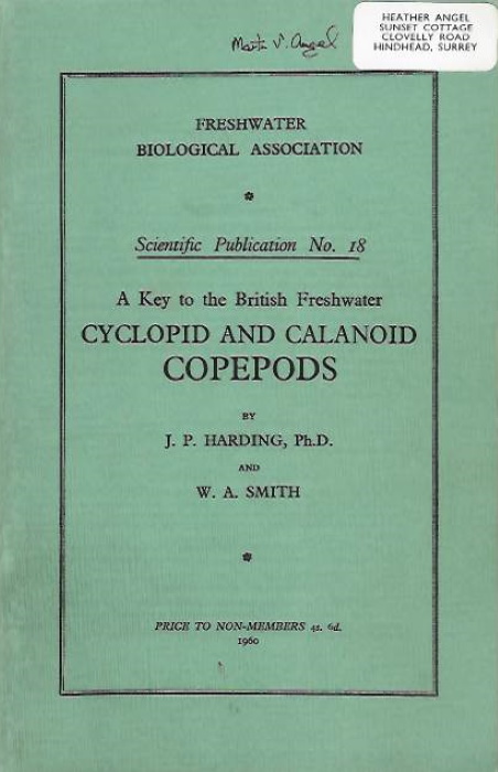 Harding, J.P.; Smith, W.A. - A Key to the British Freshwater Cyclopid and Calanoid Copepods with ecological notes