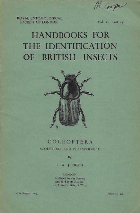 Duffy, E.A.J. - Coleoptera Scolytidae and Platypodidae (Handbooks for Identification of British Insects 5/15)