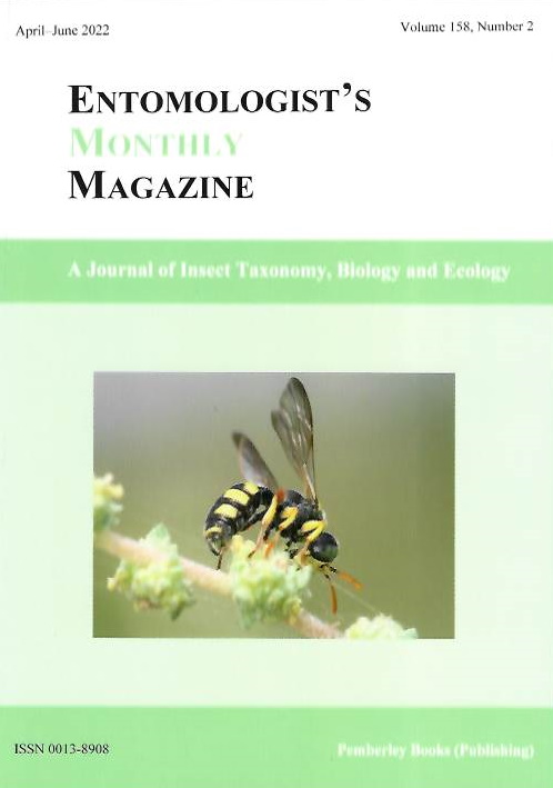  - Entomologist's Monthly Magazine Vol. 158 Part 2 (2022)