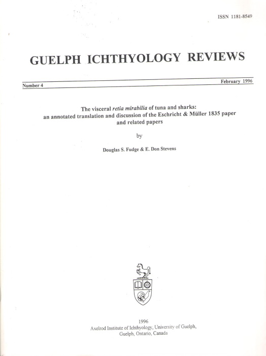 Fudge, D.S.; Stevens, E.D. - The visceral retia mirabilia of tune and sharks: an annotated translation and discussion of the Eschricht & Mueler 1835 paper and related papers