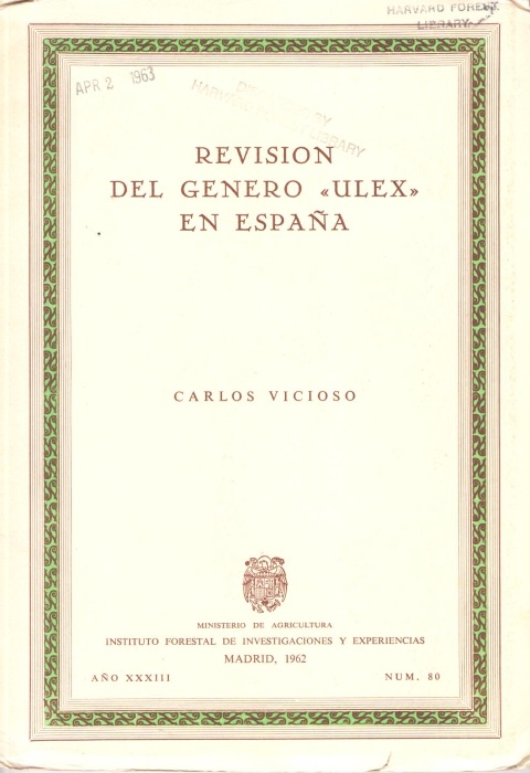 Vicioso, C. - Revision del Genero Ulex en Espaa