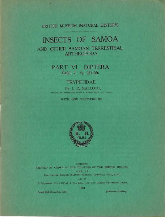 Malloch, J.R. - Insects of Samoa Pt VI. Diptera: Fasc. 7. Trypetidae
