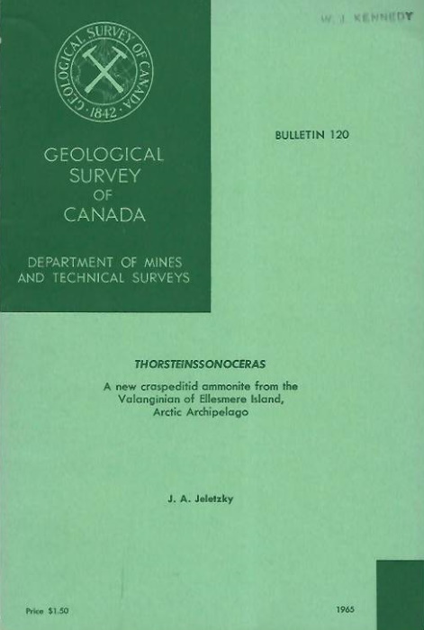 Jeletzky, J.A. - Thorsteinssonoceras: A New Craspeditid Ammonite from the Valanginian of Ellesmere Island, Arctic Archipelago