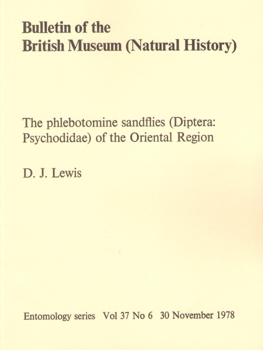 Lewis, D.J. - The Phlebotomine sandflies (Diptera: Psychodidae) of the Oriental Region