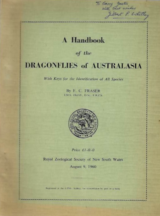 Fraser, F.C. - A Handbook of the Dragonflies of Australasia With keys for the identification of all species