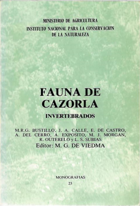 Viedma, M.G. de - Fauna de Cazorla: Invertebrados