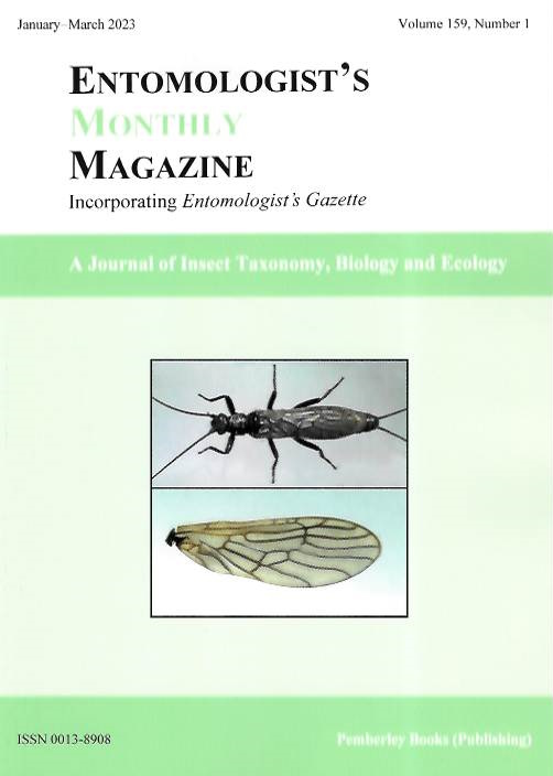  - Entomologist's Monthly Magazine Vol. 159 Part 1 (2023)