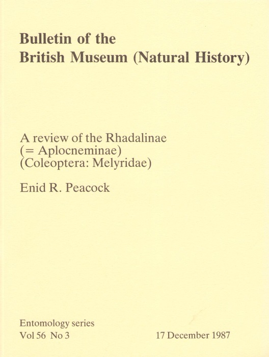 Peacock, E.R. - A review of the Rhadalinae (=Aplocneminae) (Coleoptera: Melyridae)