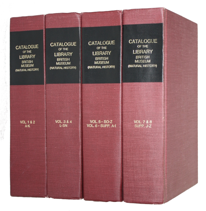 British Museum (Natural History) - Catalogue of the Books, Manuscripts, Maps, and Drawings in the British Museum (Natural History). Vol. 1-8