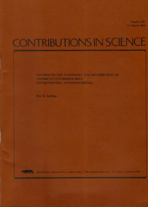 Snelling, R.R. - Studies on the Taxonomy and Distrubution of American Bees (Hymenoptera: Anthophoridae)