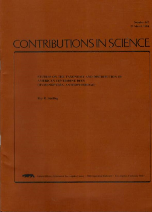 Snelling, R.R. - Studies on the Taxonomy and Distrubution of American Bees (Hymenoptera: Anthophoridae)