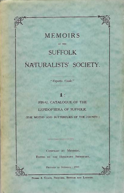 Morley, C. (Ed.); Aston, A. - Final Catalogue of the Lepidoptera of Suffolk: (The Moths and Butterflies of the County) [with] Supplement
