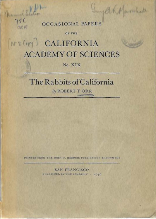Orr, R.T. - The Rabbits of California