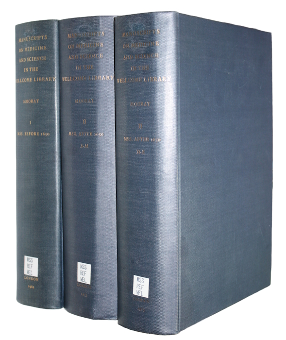Moorat, S.A.J. - Catalogue of Western Manuscripts on Medicine and Science in the Wellcome Historical Medical LibraryI, MSS Written before 1650 A. D., II: Manuscripts After 1650 (A-M). Manuscripts After 1650 (N-Z)
