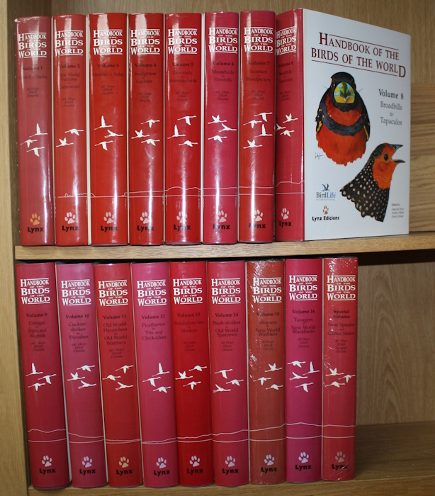 Del Hoyo, J.; Elliott, A.; Sargatal, J.; Christie, D.A. (Eds) - Handbook of the Birds of the World. Vols 1-16 + Special Volume
