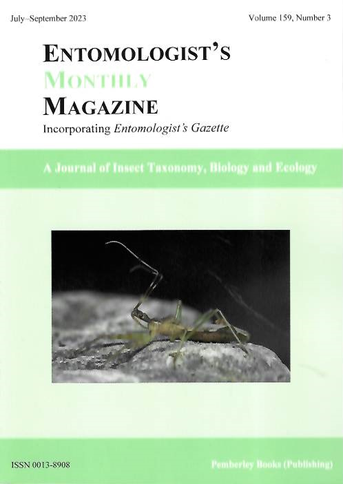  - Entomologist's Monthly Magazine Vol. 159 Part 3 (2023)