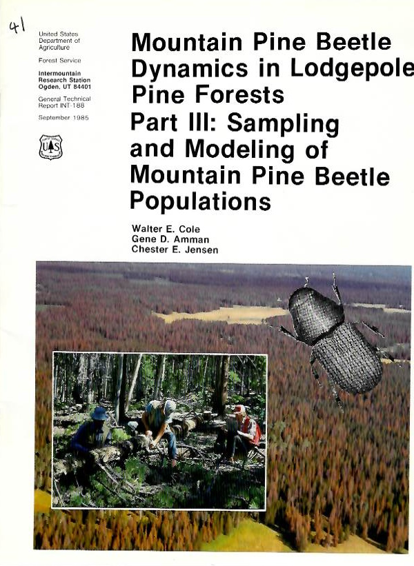 Cole, W.E.; Amman, G.D.; Jensen, C.E. - Mountain pine beetle dynamics in lodgepole pine forests. Part III: Sampling and modeling of mountian pine beetle populations
