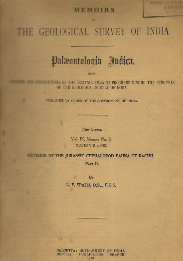 Spath, L.F. - Revision of the Jurassic Cephalopod Fauna of Kachh (Cutch). Pt II