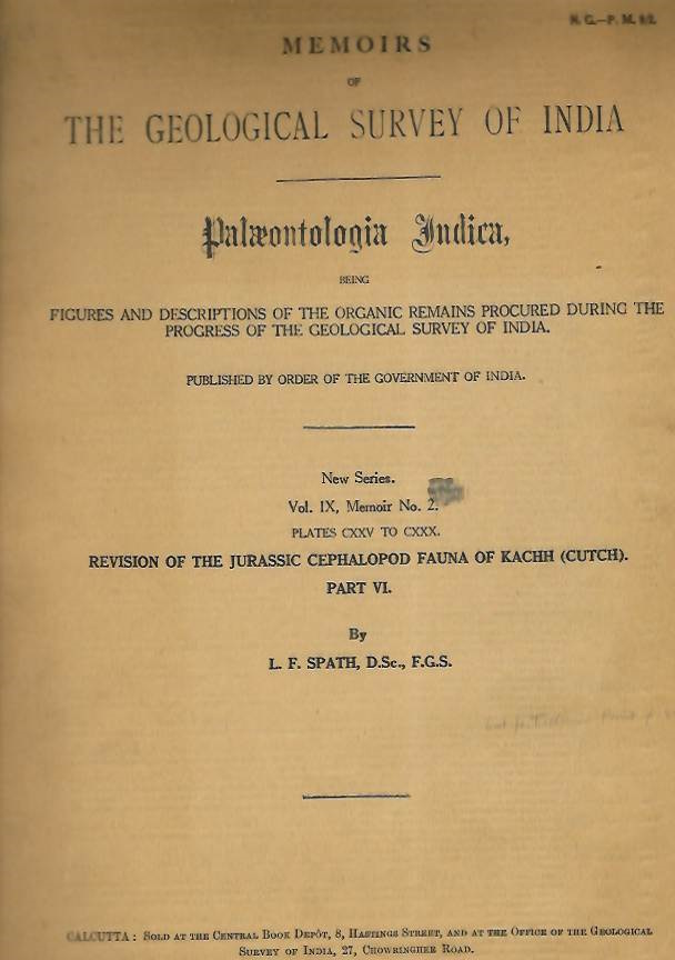 Spath, L.F. - Revision of the Jurassic Cephalopod Fauna of Kachh (Cutch). Pt. VI