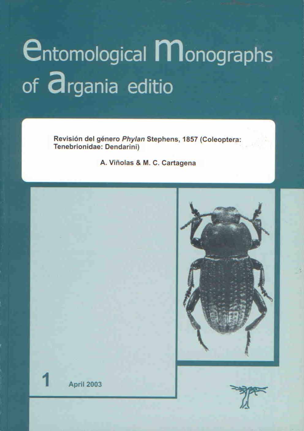 Vinolas, A.; Cartagena, M.C. - Revision del genero Phylan Stephens, 1857 (Coleoptera: Tenebrionidae: Dendarini)