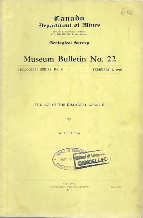 Collins, W.H. - The Age of the Killarney Granite