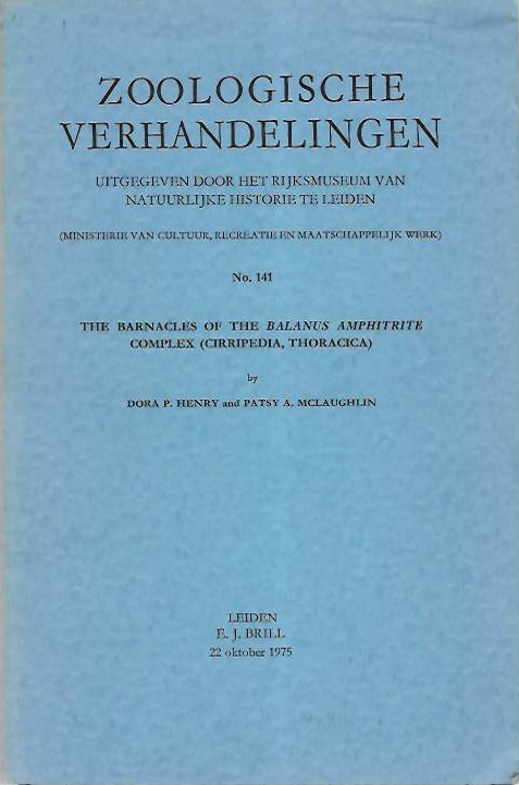 Henry, D.P.; McLaughlin, P.A. - Barnacles of the <i>Balanus amphitrite</i> Complex (Cirripedia, Thoracica)