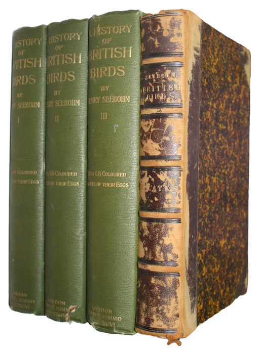 Seebohm, Henry - A History of British Birds, with coloured Illustrations of their Eggs. Vol. I-III + Plates