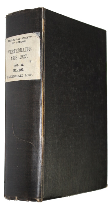 Low, G. Carmichael - List of the Vertebrated Animals Exhibited in the Gardens of the Zoological Society of London, 1828-1927. Vol. II: Birds