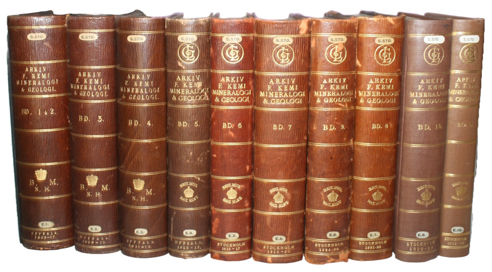  - Arkiv for Kemi, Mineralogi, och Geologi. Band 1-11
